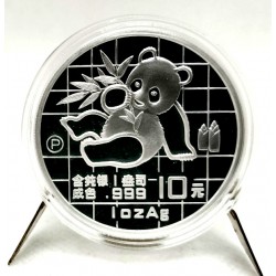 China. 1989. 10 Yuan (Proof) (Plata)