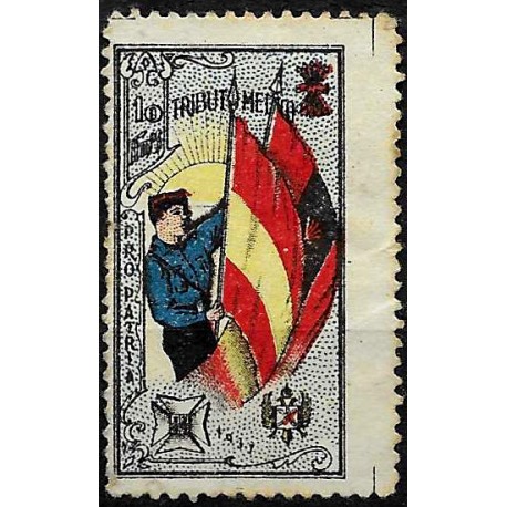 Viñeta. Tributo Médico. Pro Patria. 10 Céntimos (Usado)