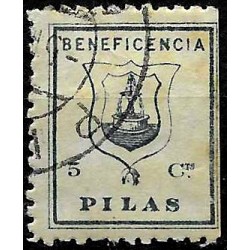Viñeta. Pilas. Beneficencia. 5 Céntimos (Usado)