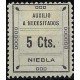 Viñeta. Niebla. Auxilio a Necesitados. 5 Céntimos (Nuevo, con señal de fijasellos)