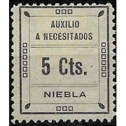 Viñeta. Niebla. Auxilio a Necesitados. 5 Céntimos (Nuevo, con señal de fijasellos)