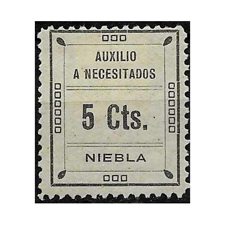 Viñeta. Niebla. Auxilio a Necesitados. 5 Céntimos (Nuevo, con señal de fijasellos)