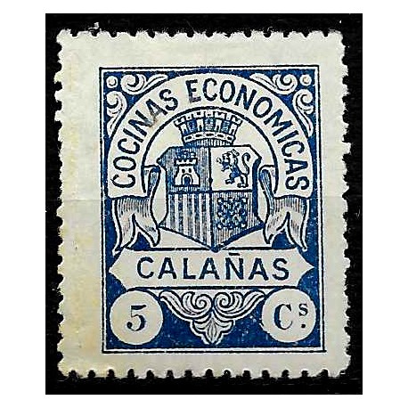 Viñeta. Cocinas Económicas. Calañas. 5 Céntimos (Usado)