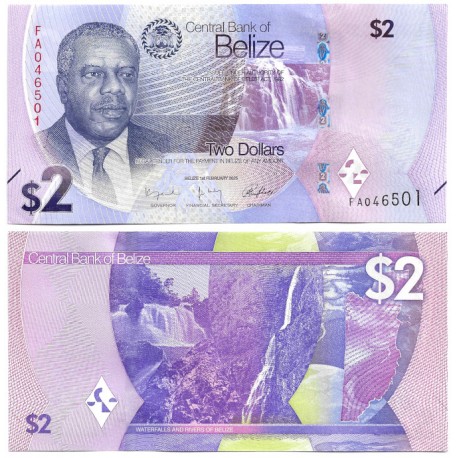(W73) Belice. 2025. 2 Dollar (SC)