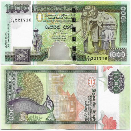 (120d) Sri Lanka. 2006. 1000 Rupees (SC)