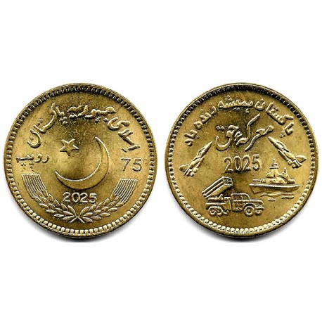Pakistán. 2025. 75 Rupees (SC)