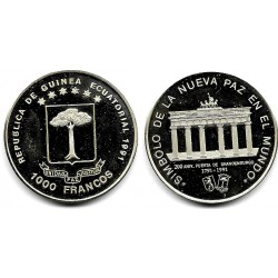(68) Guinea Ecuatorial. 1991. 1000 Francs (SC-)