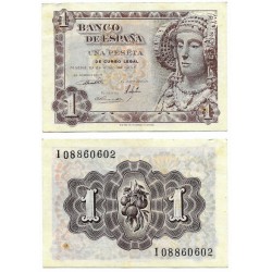 Estado Español. 1948. 1 Peseta (EBC-/MBC+) Serie I, Pequeña mancha