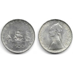 (98) Italia. 1960. 500 Lira (EBC) (Plata)