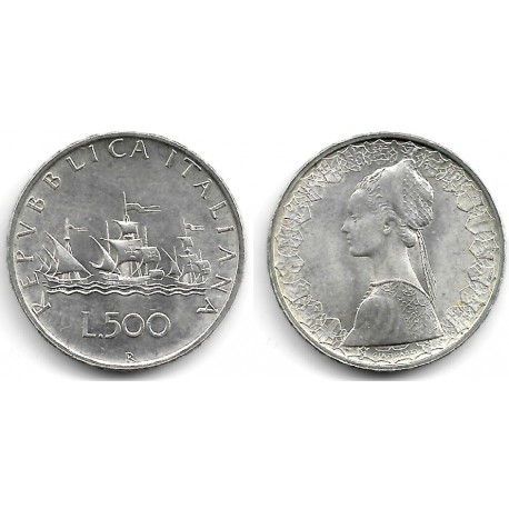 (98) Italia. 1960. 500 Lira (EBC) (Plata)