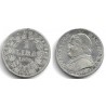 (1378) Ciudad del Vaticano. 1866. 1 Lira (BC+) (Plata)