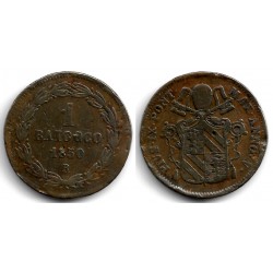 (1345) Ciudad del Vaticano. 1850. 1 Baiocco (BC)