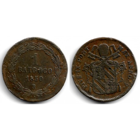 (1345) Ciudad del Vaticano. 1850. 1 Baiocco (BC)