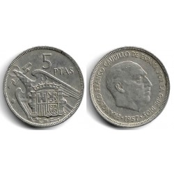Estado Español. 1957*(64). 5 Pesetas (BC)