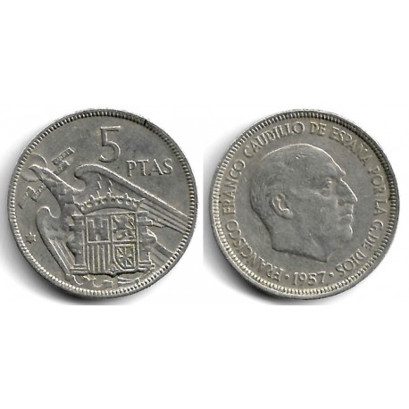 Estado Español. 1957*(64). 5 Pesetas (BC)