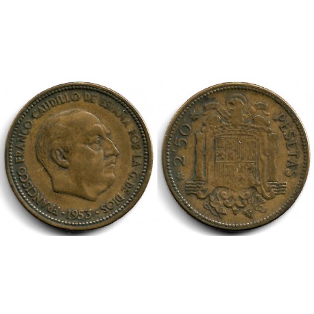 Estado Español. 1953*(19-56). 2½ Pesetas (BC)