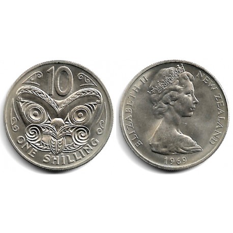 (61) Nueva Zelanda. 1969. 10 Cents (SC)