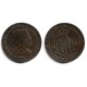 Isabel II. 1868. 2½ Céntimos de Escudo (BC/BC-) Ceca de Barcelona OM