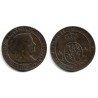Isabel II. 1868. 2½ Céntimos de Escudo (BC/BC-) Ceca de Barcelona OM