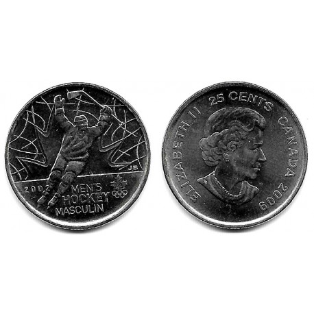 (1063) Canadá. 2009. 25 Cents (EBC+)