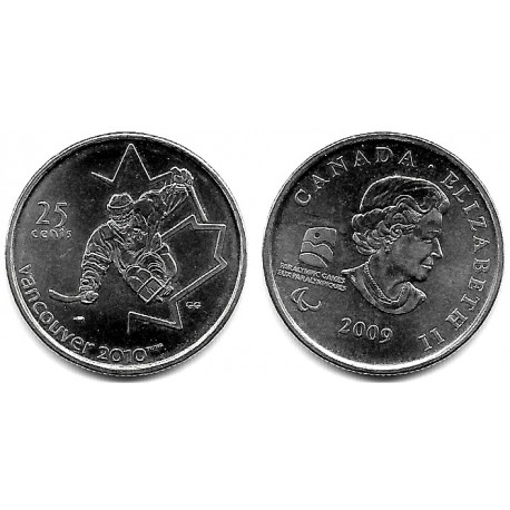(952) Canadá. 2009. 25 Cents (EBC+)