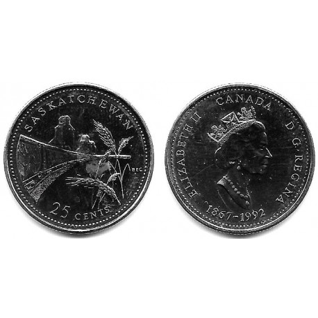 (233) Canadá. 1992. 25 Cents (EBC+)