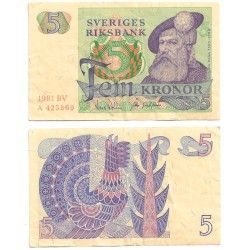 (51d) Suecia. 1981. 5 Kronor (MBC+)