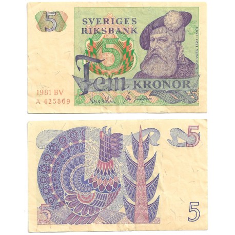(51d) Suecia. 1981. 5 Kronor (MBC+)