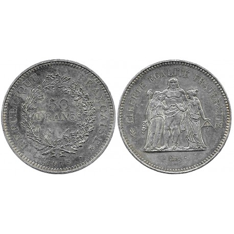 (941.1) Francia. 1975. 50 Francs (EBC) (Plata)