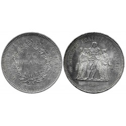 (941.1) Francia. 1977. 50 Francs (EBC+) (Plata)