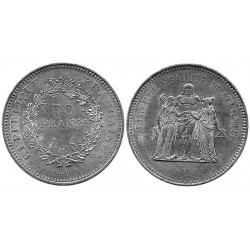 (941.1) Francia. 1977. 50 Francs (EBC+) (Plata)