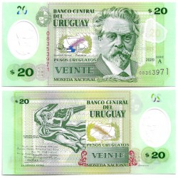 (W101) Uruguay. 2020. 20 Pesos (SC)