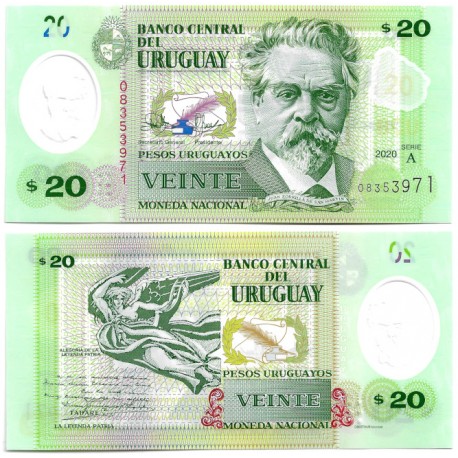 (W101) Uruguay. 2020. 20 Pesos (SC)