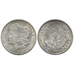 (110) Estados Unidos de América. 1921(D). 1 Dollar (EBC) (Plata)