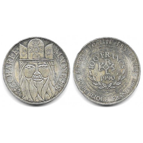 (982) Francia. 1990. 100 Francs (EBC) (Plata)