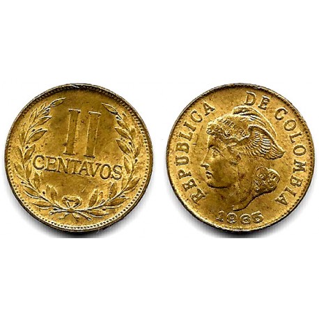 (211) Colombia. 1965. 2 Centavos (EBC+)