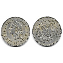 (20a.1) República Dominicana. 1967. 25 Centavos (MBC)