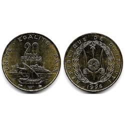(24) Djibouti. 1996. 20 Francs (SC)