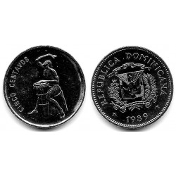 (69) República Dominicana. 1989. 5 Centavos (SC)