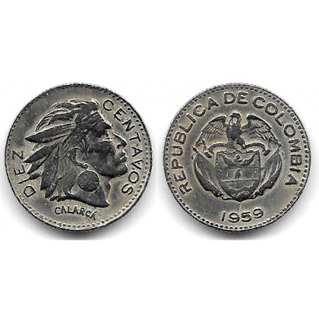 (212.2) Colombia. 1959. 10 Centavos (MBC)