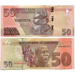(W105) Zimbabue. 2020. 50 Dollars (SC)