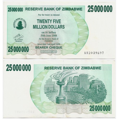 (56) Zimbabue. 2008. 25 Million Dollars (EBC)
