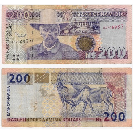 (10b) Namibia. Sin Fecha. 200 Dollars (MBC)