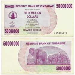 (57) Zimbabue. 2008. 50 Million Dollars (MBC)