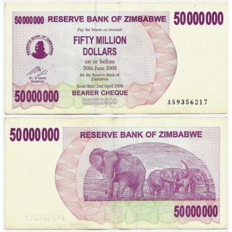 (57) Zimbabue. 2008. 50 Million Dollars (MBC)
