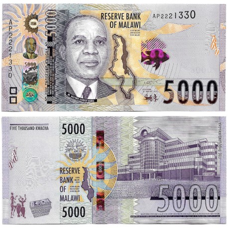 (W71) Malaui. 2022. 5000 Kwacha (SC)