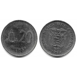 (94.2) Ecuador. 1991. 20 Sucres (EBC+)