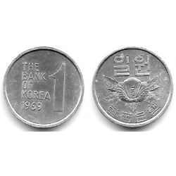 (4a) Corea del Sur. 1969. 1 Won (SC)