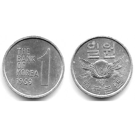 (4a) Corea del Sur. 1969. 1 Won (SC)