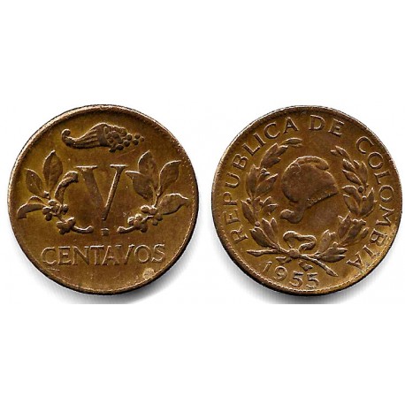 (206) Colombia. 1955. 5 Centavos (MBC)